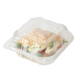 Containers, RW Base 17 Ounce, Microwavable Plastic, Clear, 6 x 6 x 3 Inch, Anti-Fog Clamshell, Square,50 - 1 EACH
