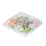 Containers, RW Base 34 Ounce, Microwavable Plastic, Clear, 8 x 8 x 3 Inch, Clamshell, Square,50 - 1 EACH