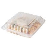 Containers, RW Base 40 Ounce, Microwavable Plastic, Clear, 9 x 9 x 3 Inch, Clamshell, Square,50 - 1 EACH
