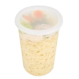 Containers, Soup, Asporto 48 Ounce, Microwavable Plastic, Clear, 5 x 5 x 7 Inch, Round, includes Lid,2 - 50 COUNT