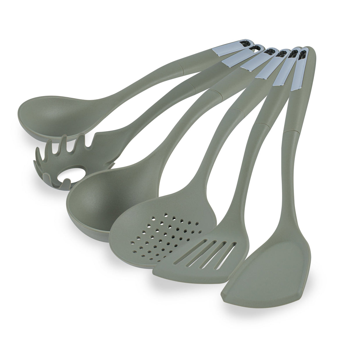 Utensil Set, Cooking, Met Lux 6-Piece, Silicone, Green,1 - 6 PIECE