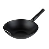 Pan, Fry, Motomori 14 Inch, Pre-Seasoned, Carbon Steel, Black, Flat Bottom, Wood Handle,1 - 1 EACH
