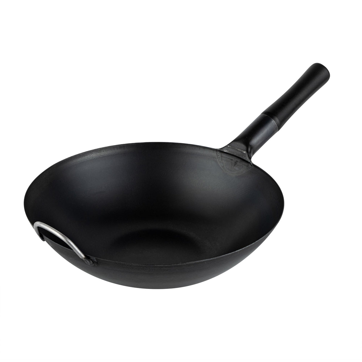 Pan, Fry, Motomori 14 Inch, Pre-Seasoned, Carbon Steel, Black, Flat Bottom, Wood Handle,10 - 1 EACH