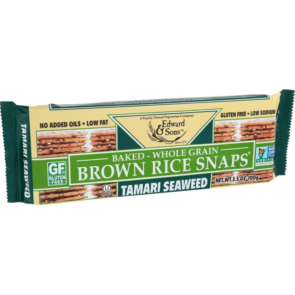 Crackers, Brown Rice, Tamari Seaweed,12 - 3.5 OUNCE