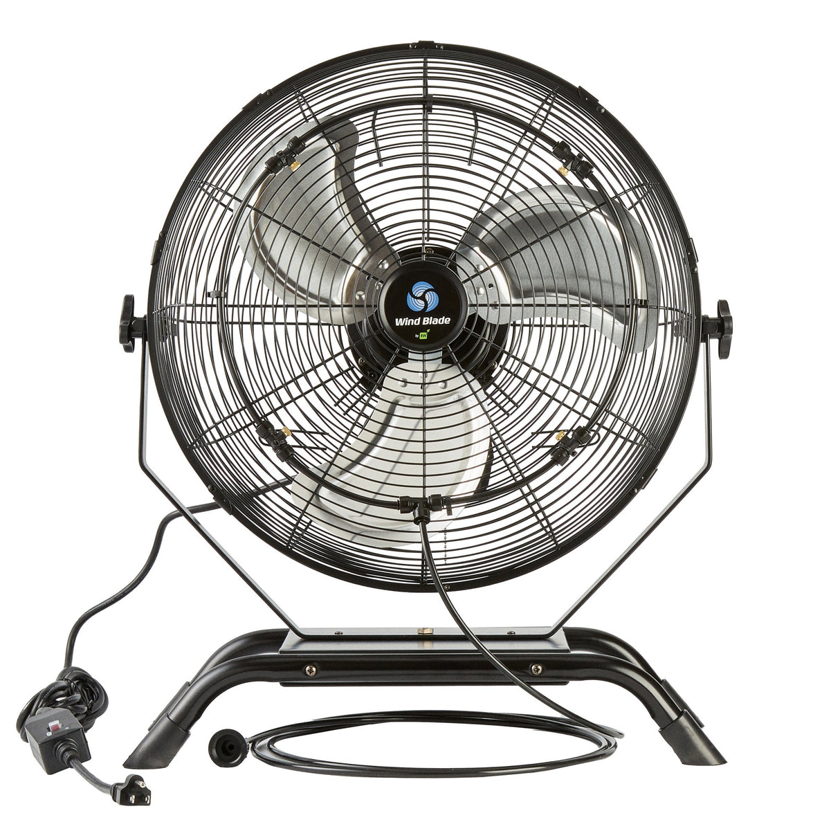 Fan, Floor & Wall-Mount, Wind Blade, 3-Speed Industrial, 18 Inch, includes Misting Kit,1 - 1 EACH