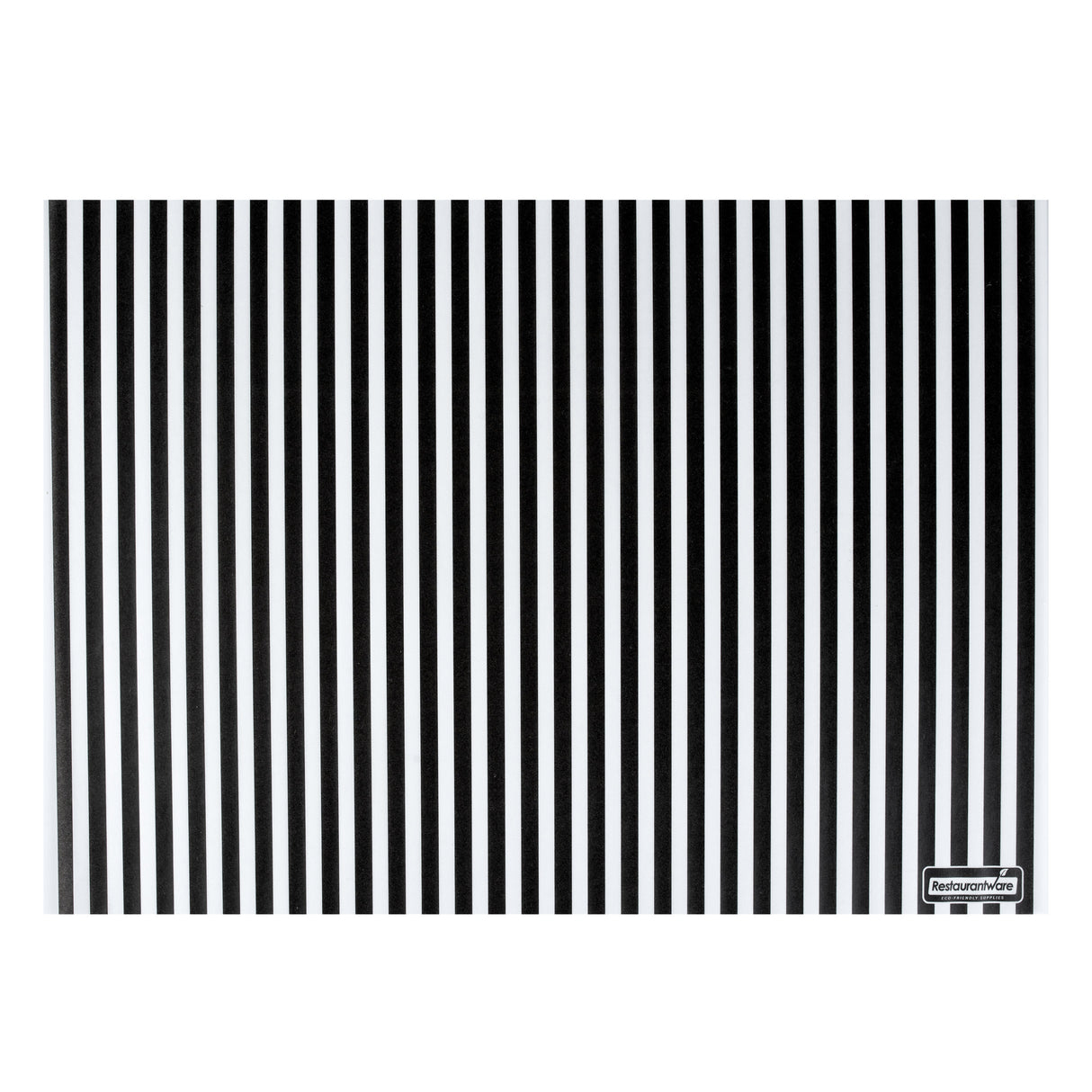 Food Wrap & Basket Liners, RW Base 15 x 11 Inch, Greaseproof Paper, Black & White Stripe,10 - 200 COUNT