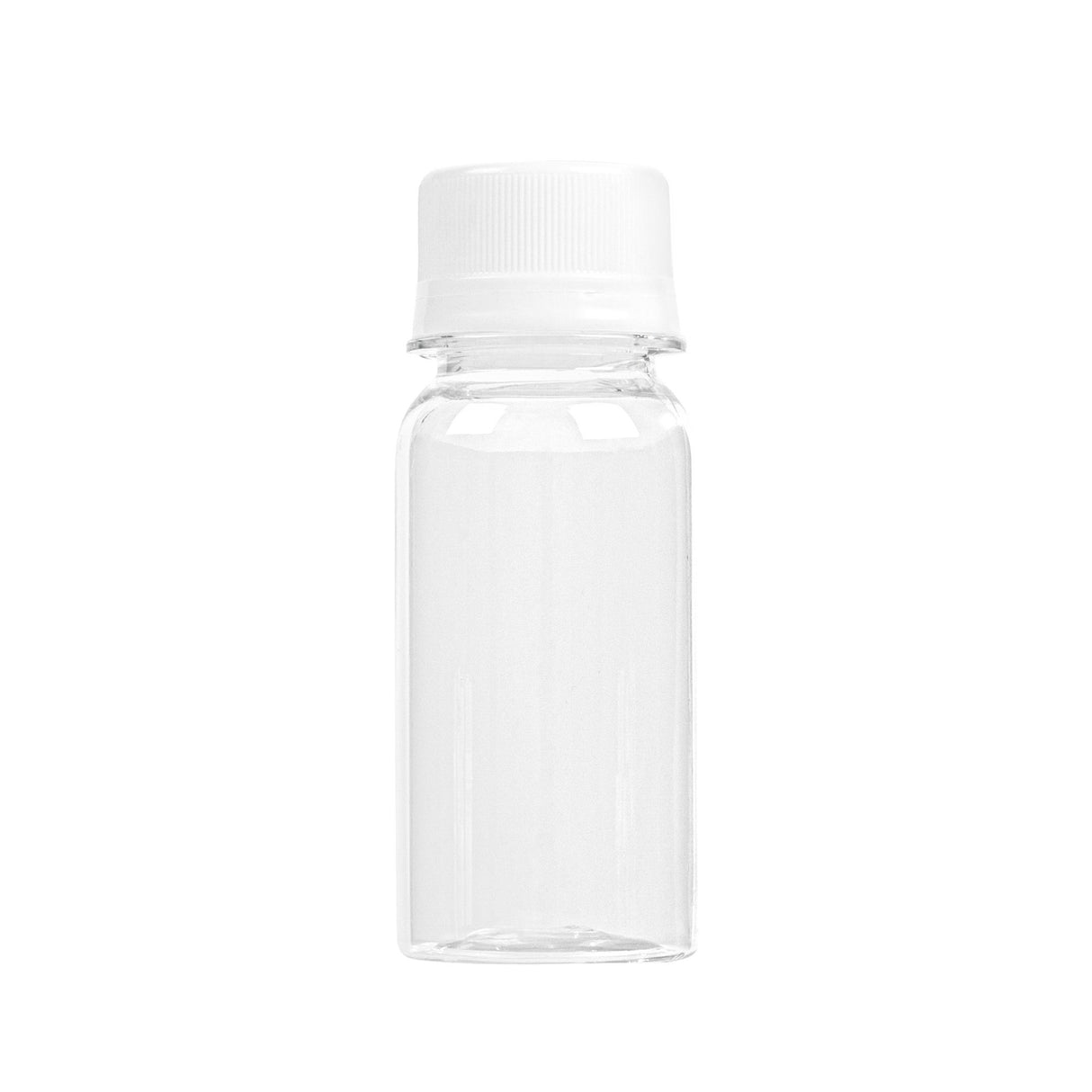 Bottles, Energy Shot, Bottle Tek 2 Ounce, Plastic, Clear, 1.50 x 1.50 x 3.75 Inch, includes Safety Cap,100 - 1 EACH