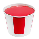 Buckets, Chicken, Bio Tek 150 Ounce, Paper, Red & White, includes Lid,4 - 25 COUNT