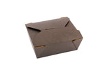 Containers, Take-Out, Bio Tek 45 Ounce, Paper, Black, 6.75 x 5.50 x 2.50 Inch, #8, Rectangular,4 - 50 COUNT