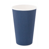 Cups, Coffee, 16 Ounce, Paper, Midnight Blue, Ripple Wall, 3.50 x 3.50 x 5.50 Inch,20 - 25 COUNT