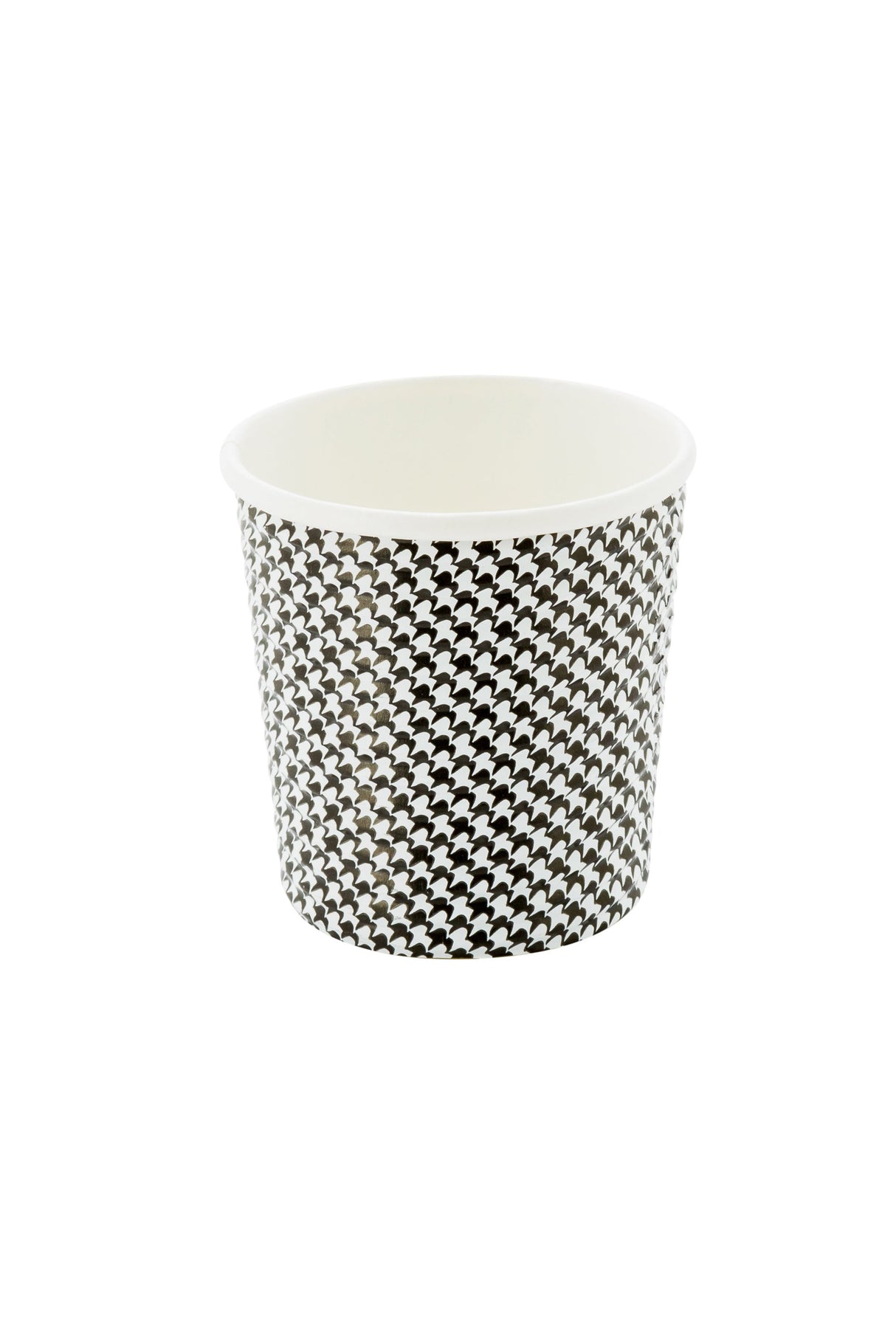 Cups, Coffee, 4 Ounce, Paper, Houndstooth, Spiral Wall, 2.50 x 2.50 x 2.25 Inch,20 - 25 COUNT