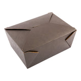 Containers, Take-Out, Bio Tek 98 Ounce, Paper, Black, 8.50 x 6.25 x 3.50 Inch, #4, Rectangular,4 - 50 COUNT