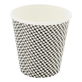 Cups, Coffee, 8 Ounce, Paper, Houndstooth, Spiral Wall, 3.50 x 3.50 x 3.25 Inch,20 - 25 COUNT