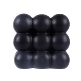 Vase, Table Art, 4.50 x 4.50 x 4.25 Inch, Ceramic, Black, Bubble Cube,1 - 1 EACH