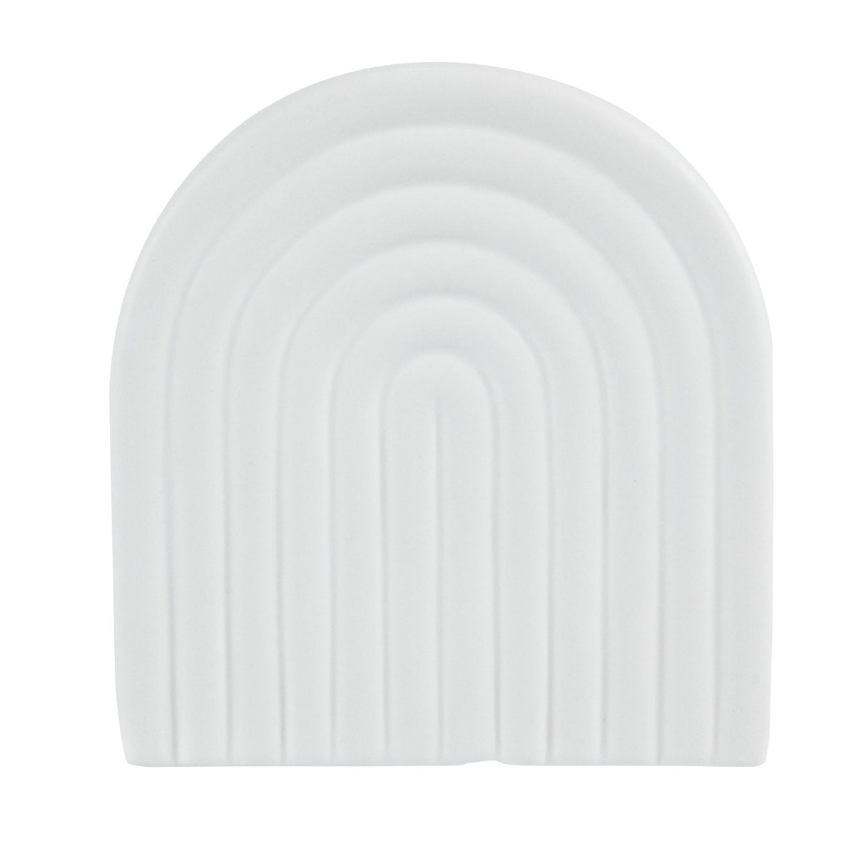 Vase, Table Art, 6 x 2 x 6.25 Inch, Ceramic, White, Rainbow Shape,1 - 1 EACH