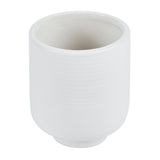 Vase, Table Art, 3 x 3 x 3.50 Inch, Ceramic, White, Tea Cup Shape,1 - 1 EACH