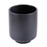 Vase, Table Art, 4.50 x 4.50 x 5 Inch, Ceramic, Black, Tea Cup Shape,1 - 1 EACH