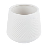 Vase, Table Art, 6 x 6 x 5.50 Inch, Ceramic, White, Tea Cup Shape,1 - 1 EACH