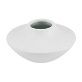 Vase, Table Art, 5.25 x 5.25 x 2.75 Inch, Ceramic, White, Swirl Shape,1 - 1 EACH