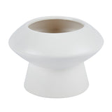 Vase, Table Art, 5.75 x 5.75 x 4 Inch, Ceramic, White, Mushroom Shape,1 - 1 EACH