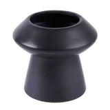 Vase, Table Art, 6.25 x 6.25 x 6 Inch, Ceramic, Black, Mushroom Shape,1 - 1 EACH