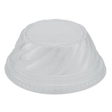 Lids, Low Dome, RW Base, Plastic, Clear, 3.75 x 3.75 x 1.50 Inch, for Plastic Dessert Cup, Round,50 - 1 EACH
