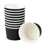 Cups, Ice Cream, 4 Ounce, Paper, Black,1 - 200 COUNT
