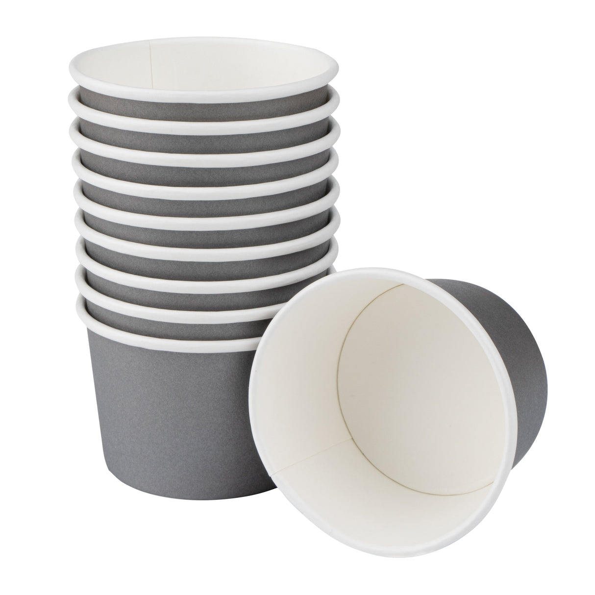 Cups, Ice Cream, 4 Ounce, Paper, Gray,1 - 200 COUNT