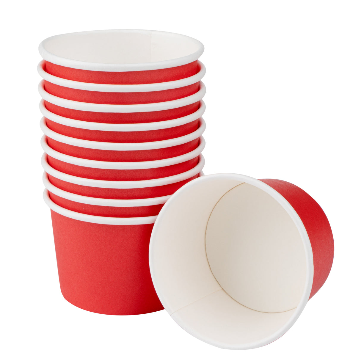 Cups, Ice Cream, 4 Ounce, Paper, Red,1 - 200 COUNT
