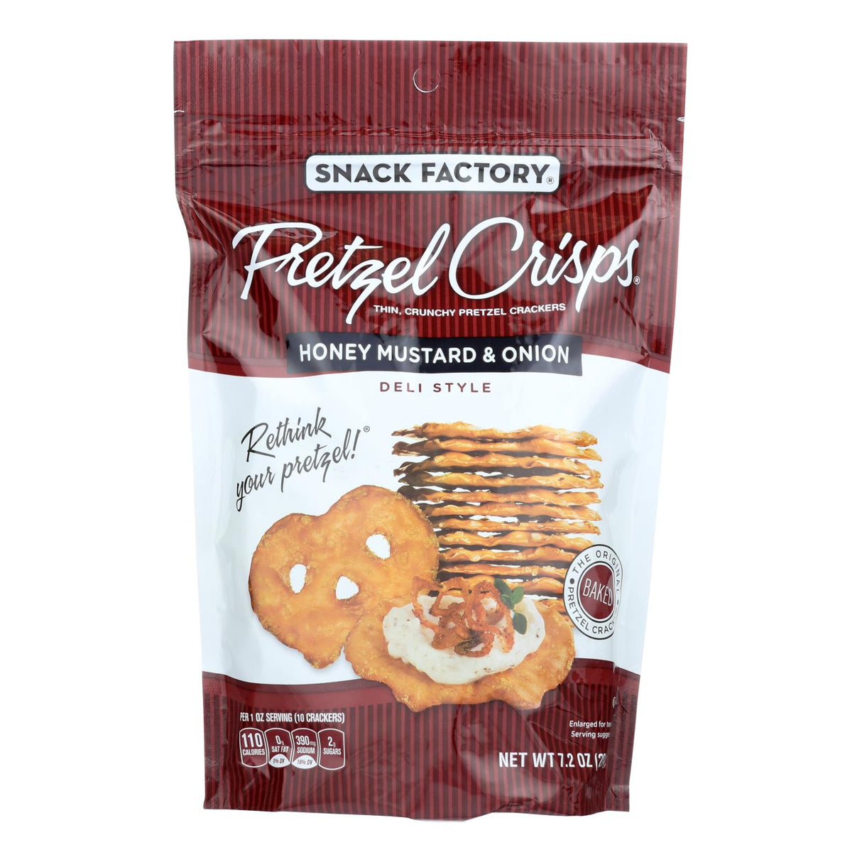 Crackers, Pretzel, Honey Mustard & Onion,12 - 7.2 OUNCE