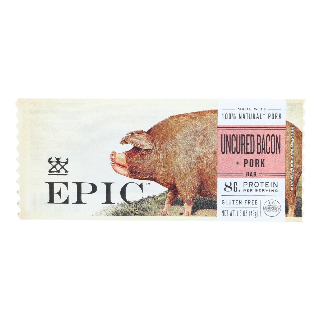 Snack Bars, Uncured Bacon & Pork,12 - 1.5 OUNCE