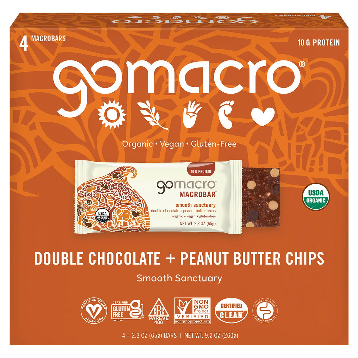 Bars, Double-Chocolate & Peanut Butter Chip, 2.3 Ounce,7 - 4 COUNT