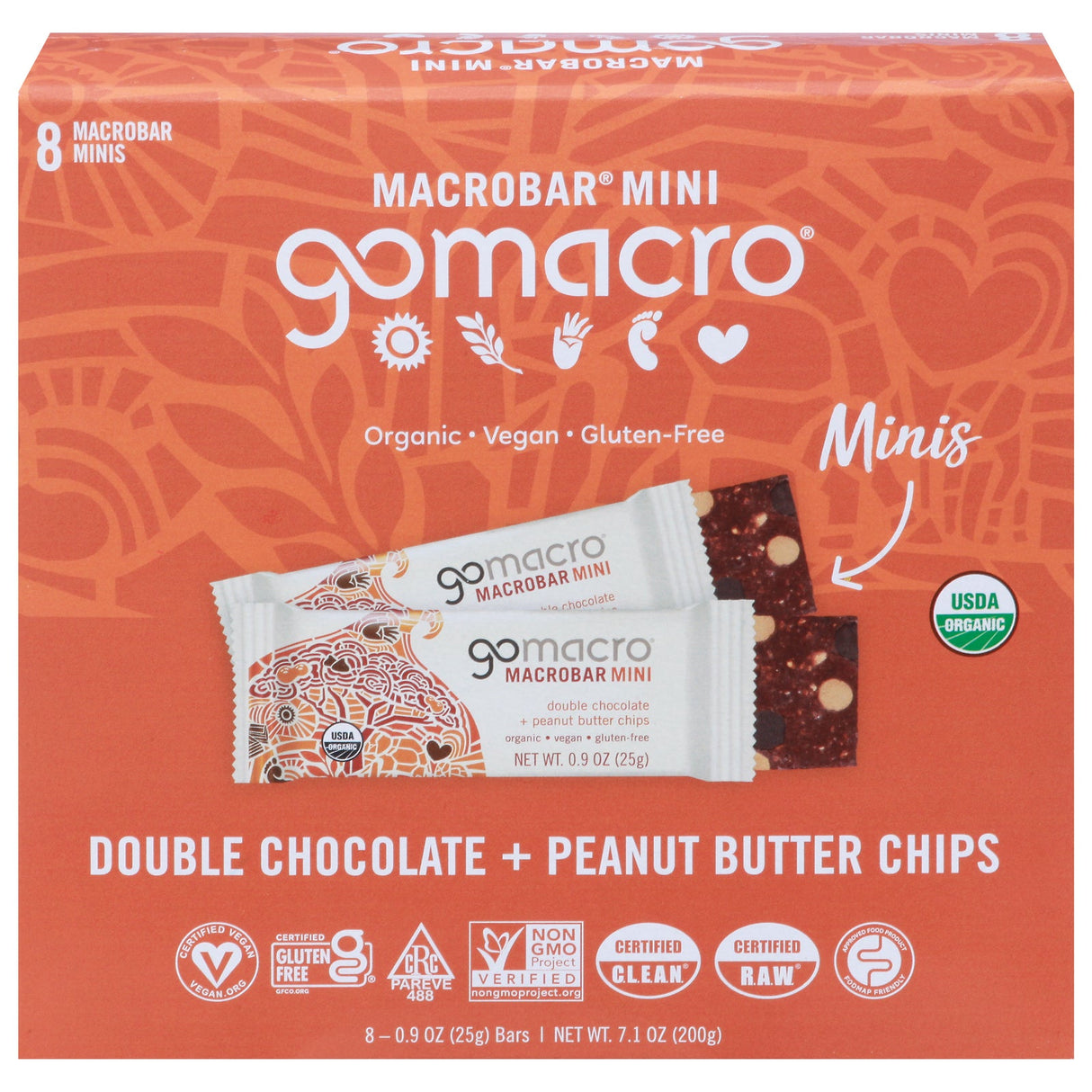 Bars, Protein, Mini, Double Chocolate & Peanut BUtter Chip, 0.9 Ounce,7 - 8 COUNT