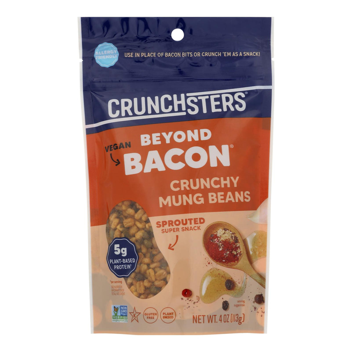 Snacks, Sprouted Mung Bean, Crunchy, Beyond Bacon,6 - 4 OUNCE