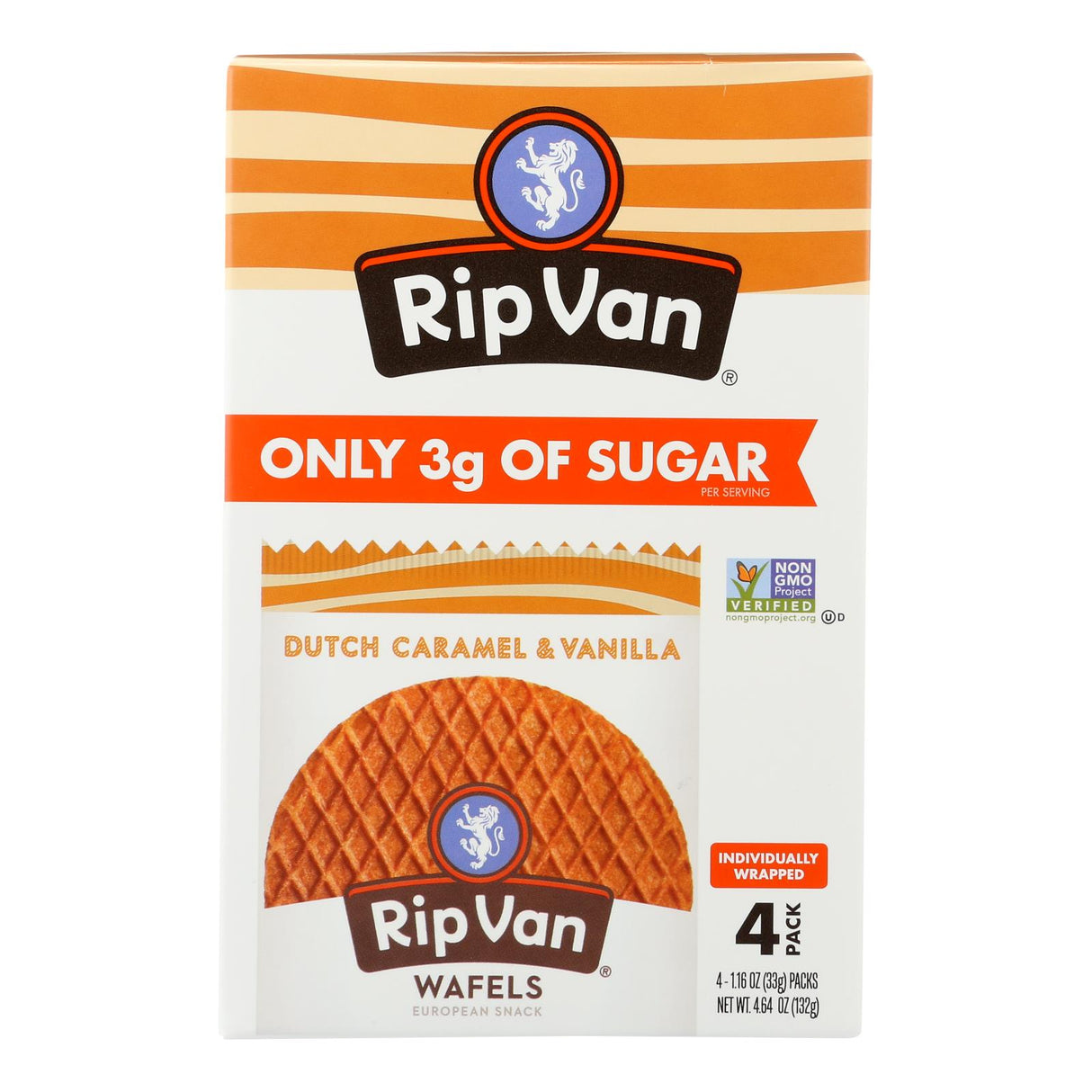 Cookies, Wafel, Dutch Caramel Vanilla, Individually-Wrapped, 1.16 Ounce,12 - 4 COUNT