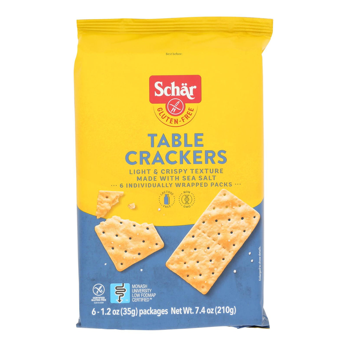 Crackers, Table, Individually-Wrapped, 1.2 Ounce,5 - 6 COUNT