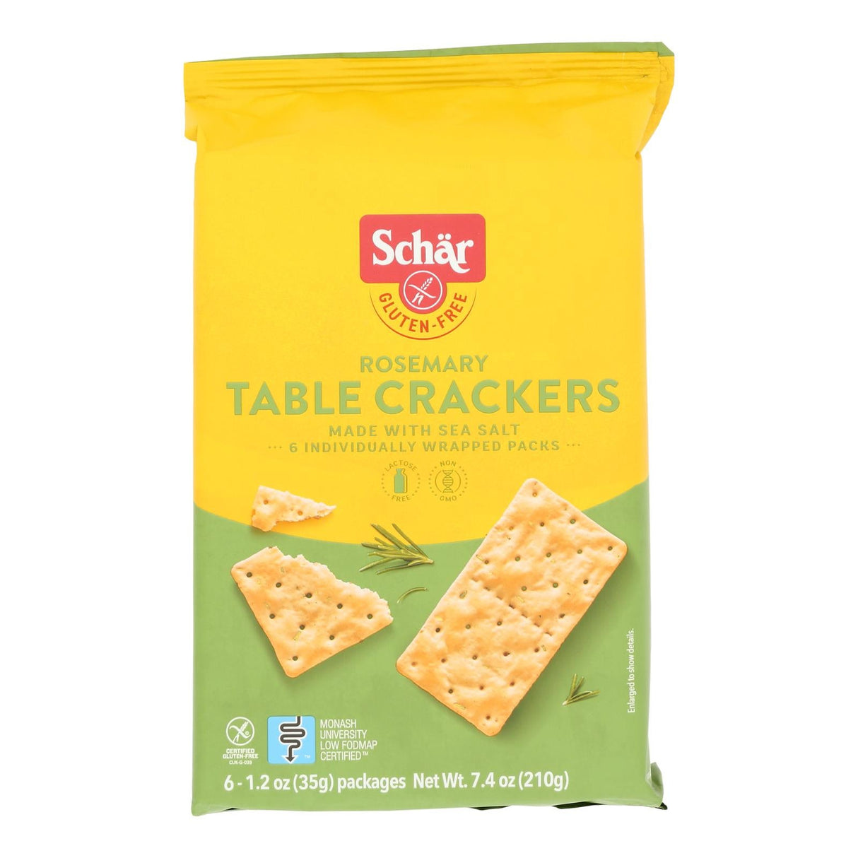 Crackers, Table, Rosemary, Individually-Wrapped, 1.2 Ounce,5 - 6 COUNT