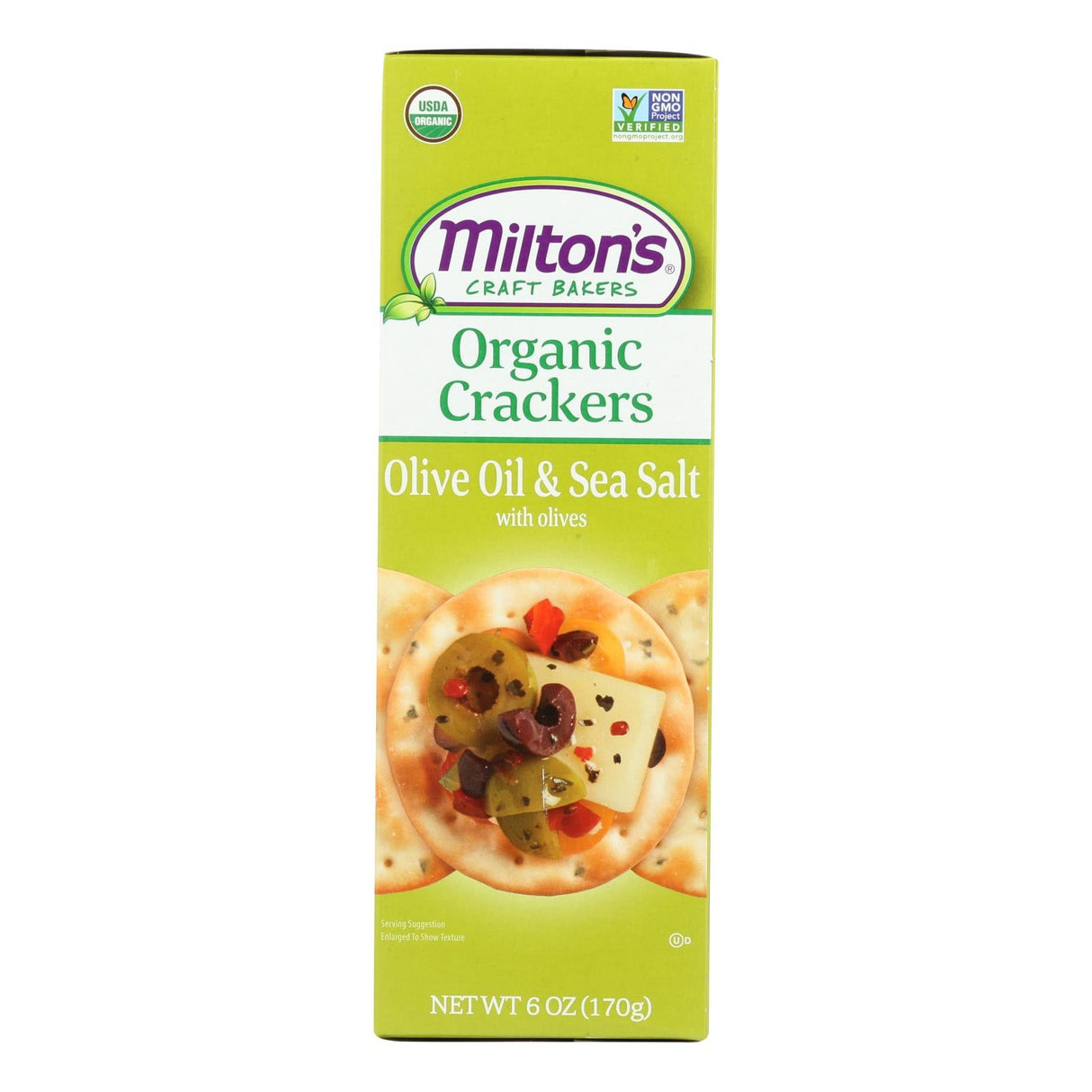 Crackers, Olive Oil & Sea Salt, contains Olives,8 - 6 OUNCE