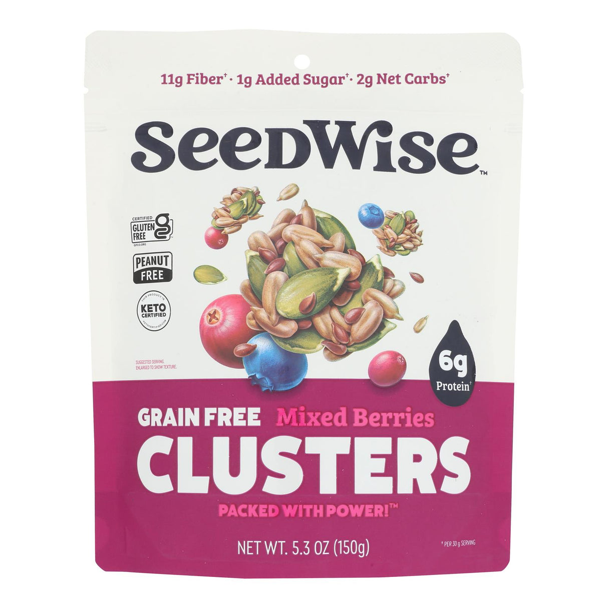 Snack Clusters, Seed, Mixed Berries,6 - 5.3 OUNCE