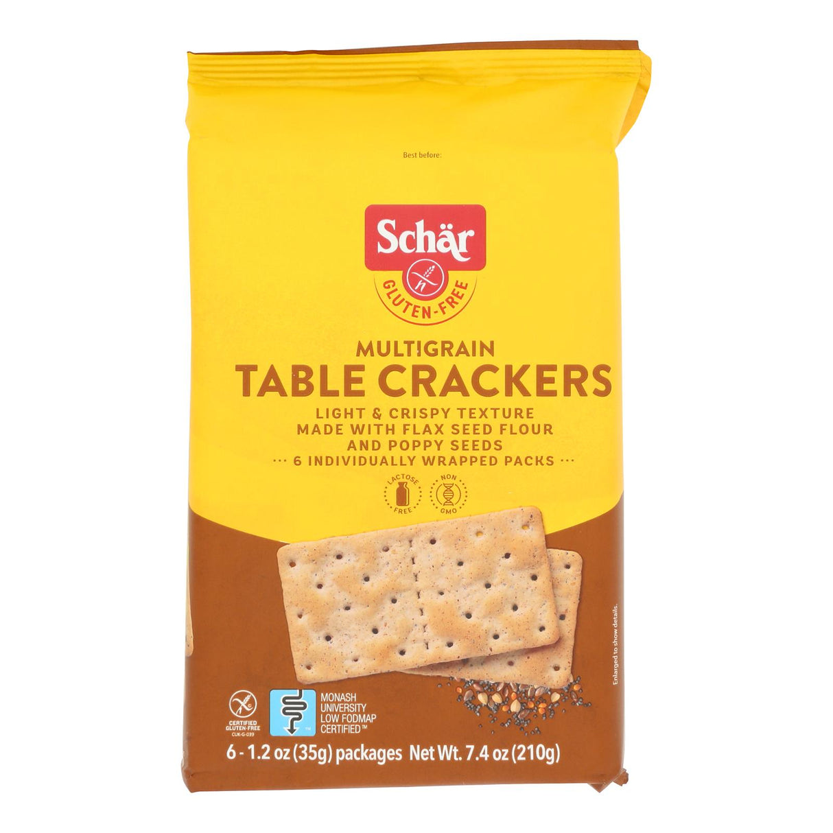 Crackers, Table, Multigrain, Individually-Wrapped, 1.2 Ounce,5 - 6 COUNT