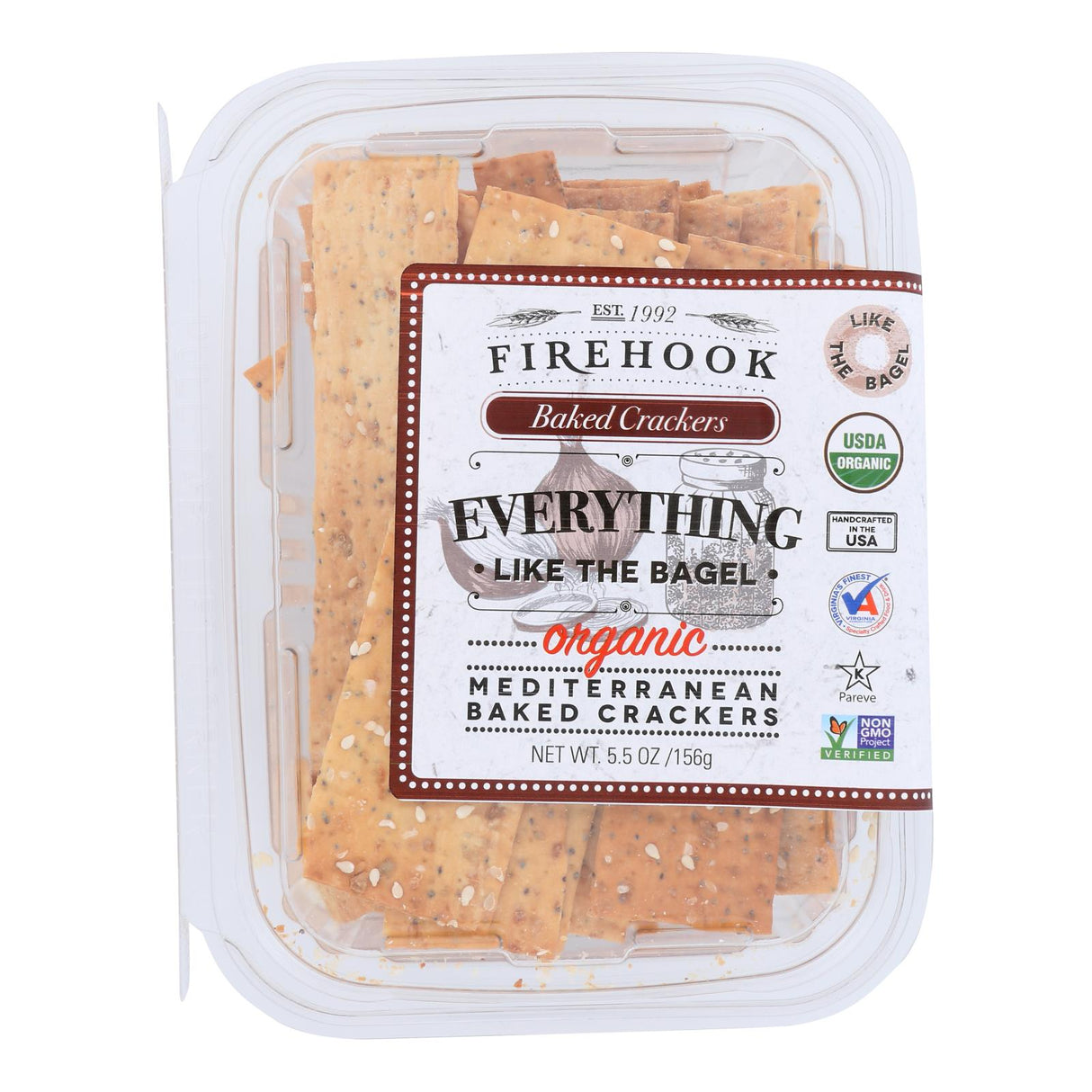Crackers, Baked, Everything,8 - 5.5 OUNCE