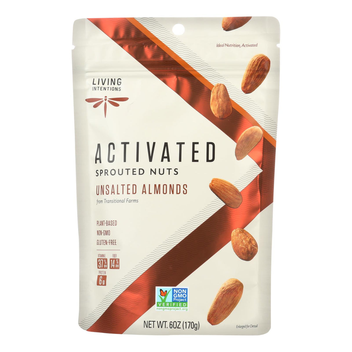 Almonds, Sprouted, Unsalted,6 - 6 OUNCE
