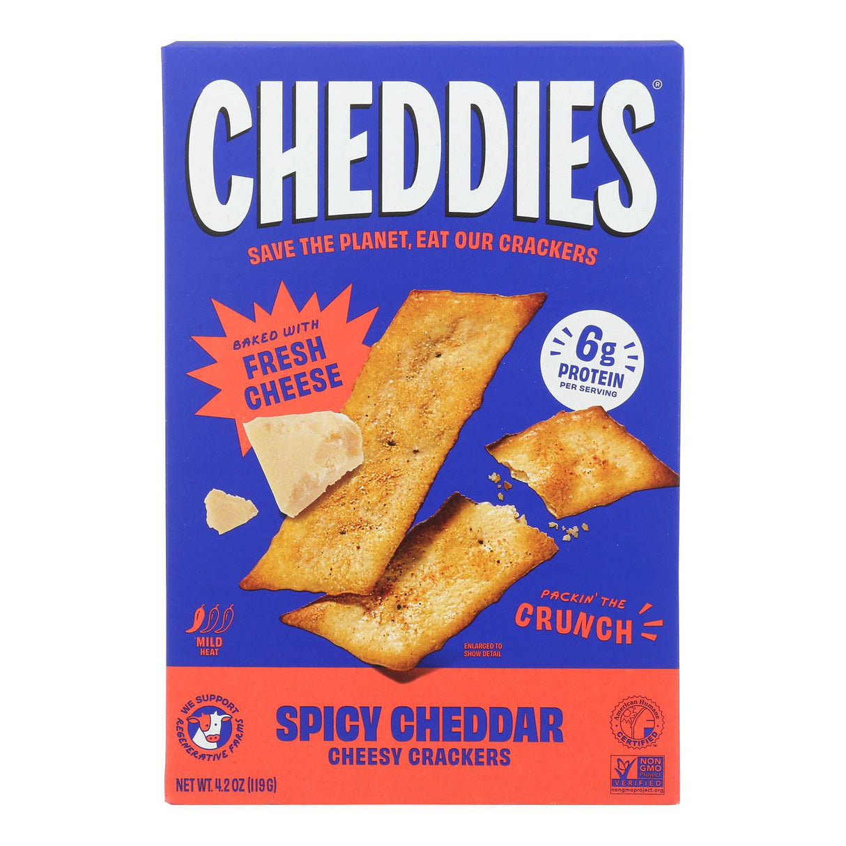 Crackers, Cheddar, Spicy Cheddar,6 - 4.2 OUNCE