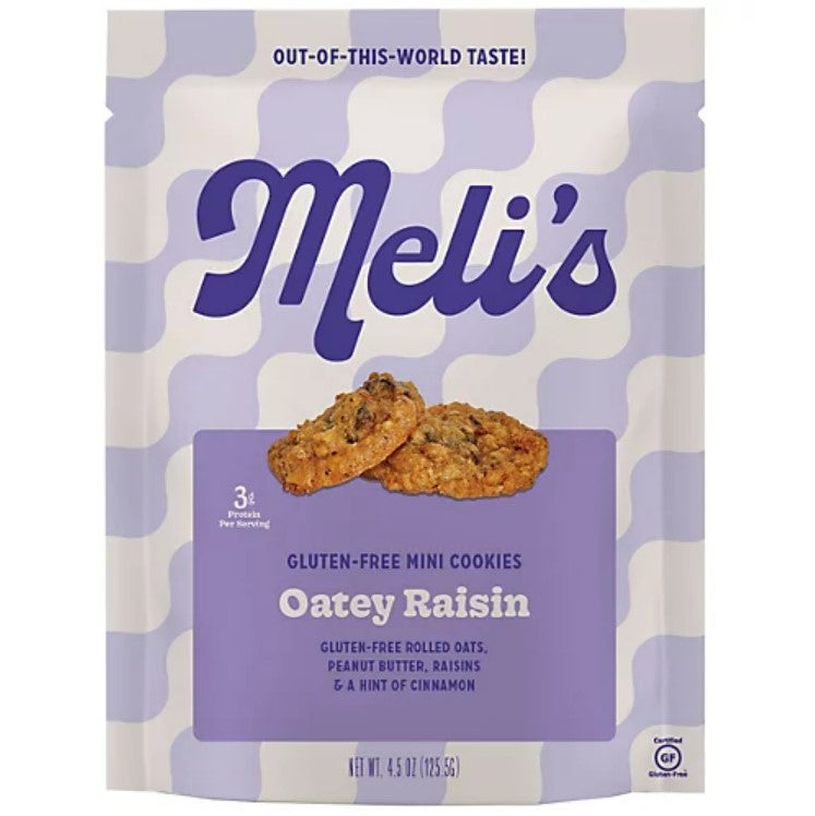 Cookies, Mini, Oatey Raisin, Shelf-Stable,6 - 4.5 OUNCE