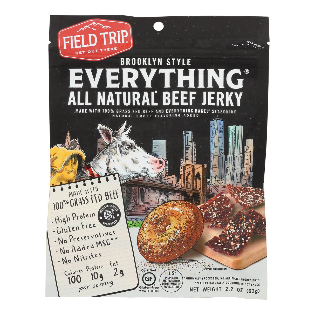 Jerky, Beef, Everything Bagel,9 - 2.2 OUNCE