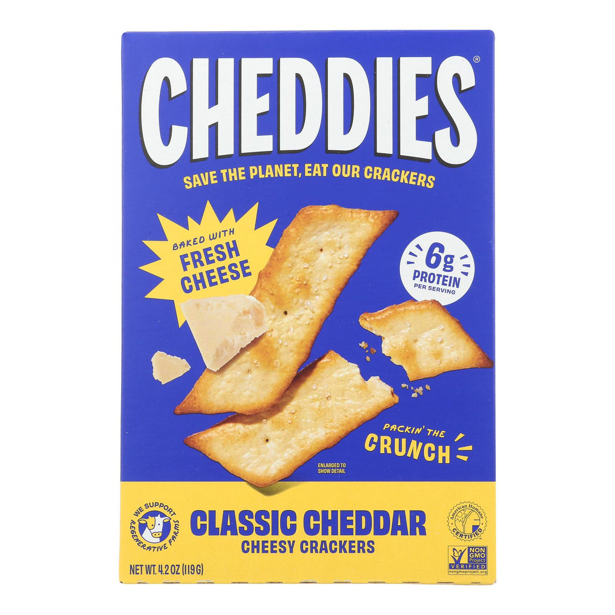 Crackers, Cheddar, Classic Sea Salt,6 - 4.2 OUNCE