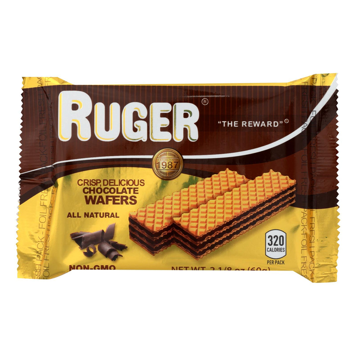 Cookies, Wafer, Chocolate Cream-Filled, Shelf-Stable,12 - 2.13 OUNCE