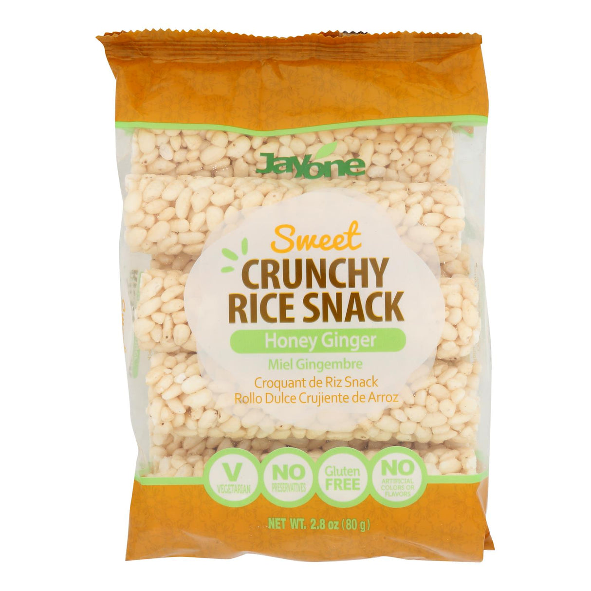 Snacks, Crunchy Rice Roll, Honey Ginger,6 - 2.8 OUNCE