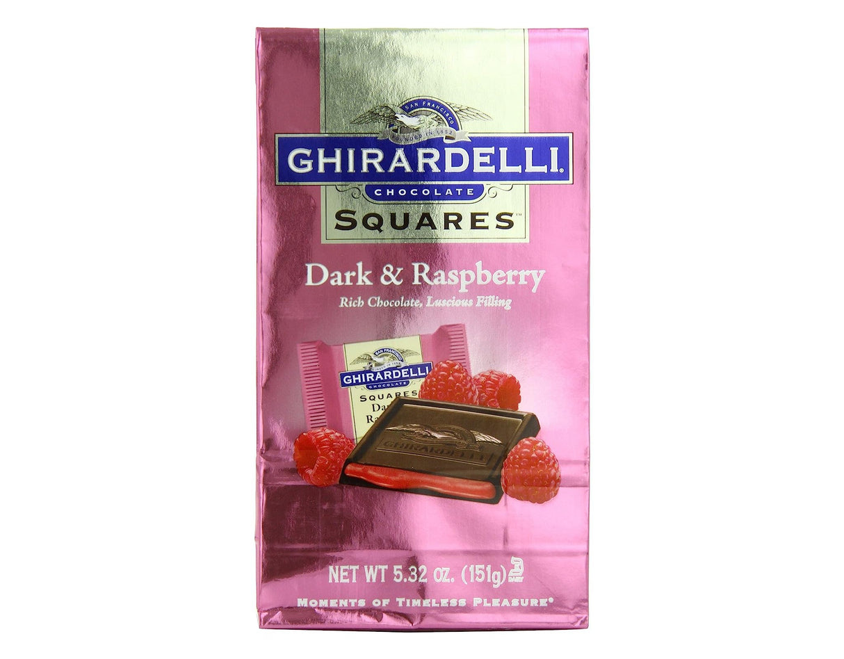 Chocolate Bars, Dark, Raspberry-Filled, Square,6 - 5.32 OUNCE