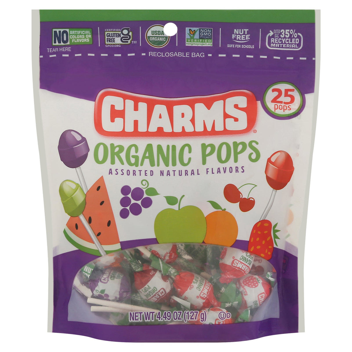 Candy, Lollipop, Assorted, Individually-Wrapped, 0.18 Ounce,6 - 25 COUNT